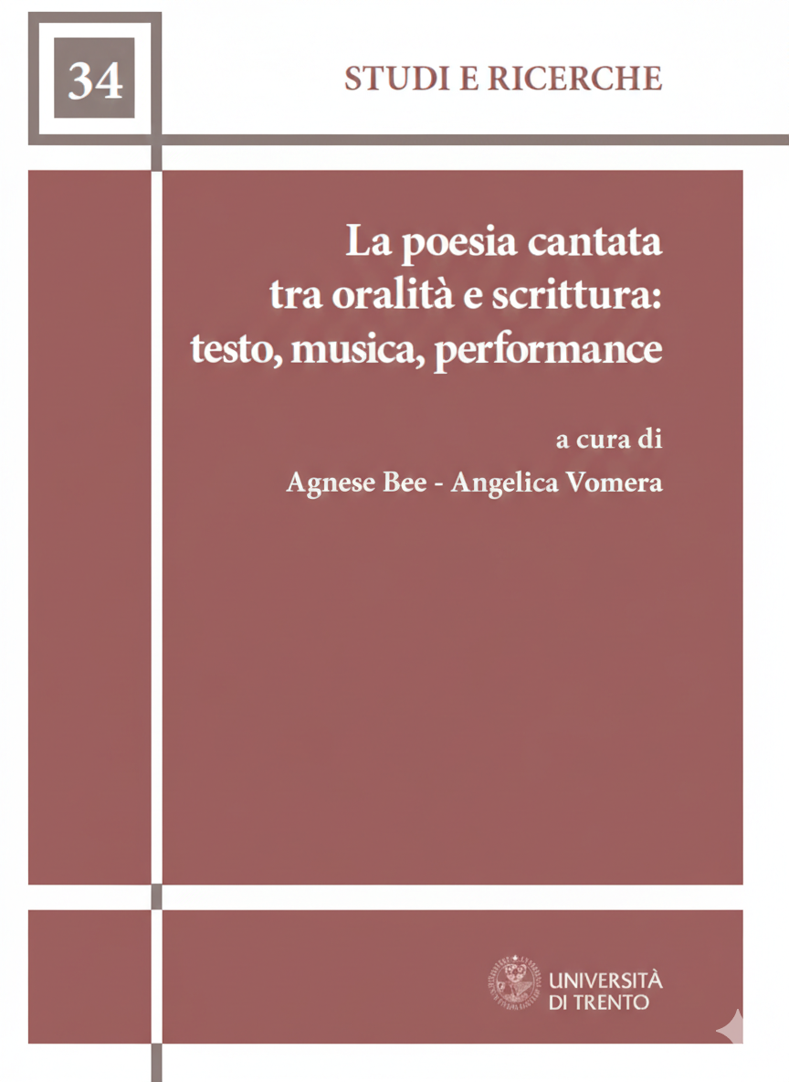 New Publication: “La poesia cantata tra oralità e scrittura”